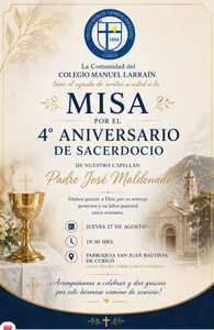 Invitación a Misa de Aniversario Padre José Maldonado